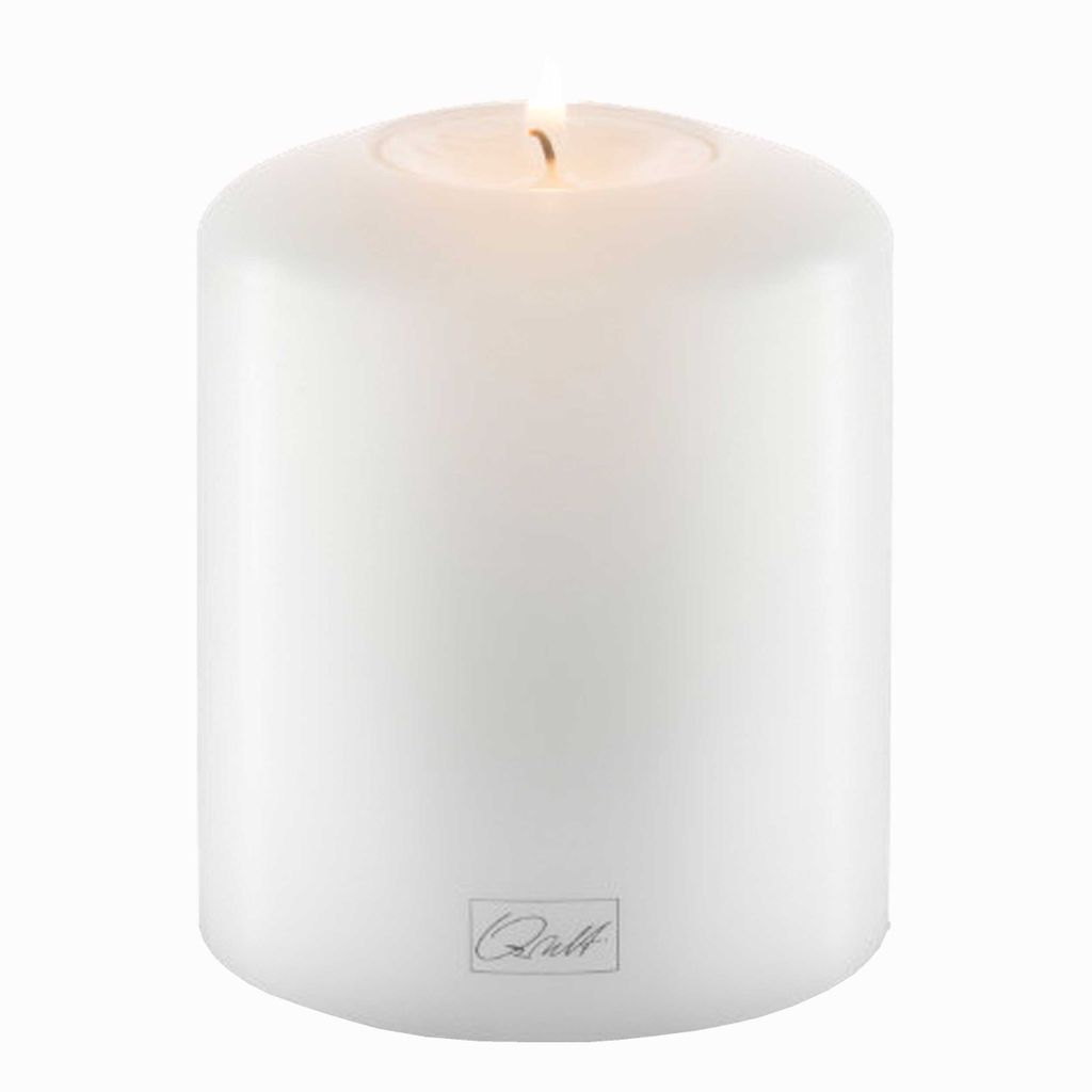 Qult Farluce Classic - Durchm. 8cm | Teelichthalter in Kerzenform | Dauerkerze | Kunststoffkerze in Kerzenoptik | Teelichtkerze mit Teelichteinsatz...