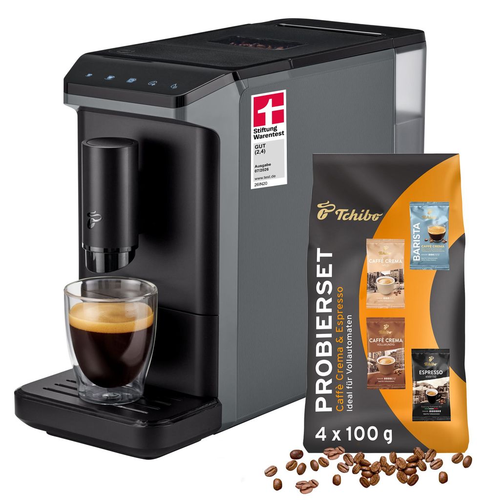 Tchibo Kaffeevollautomat Esperto mini, Grau, Produktbild 
