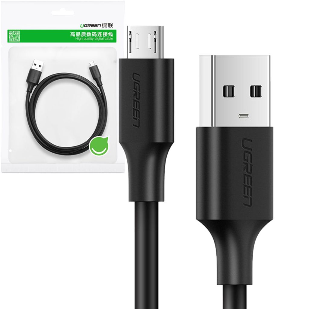Ugreen UG-60136, 1 m, USB A, Micro-USB A, USB 2.0, Czarny Zdjęcie produktu 