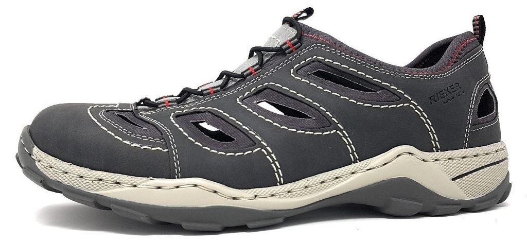 Chaussons de ville Rieker pour hommes, couleur gris, style Image du produit 
