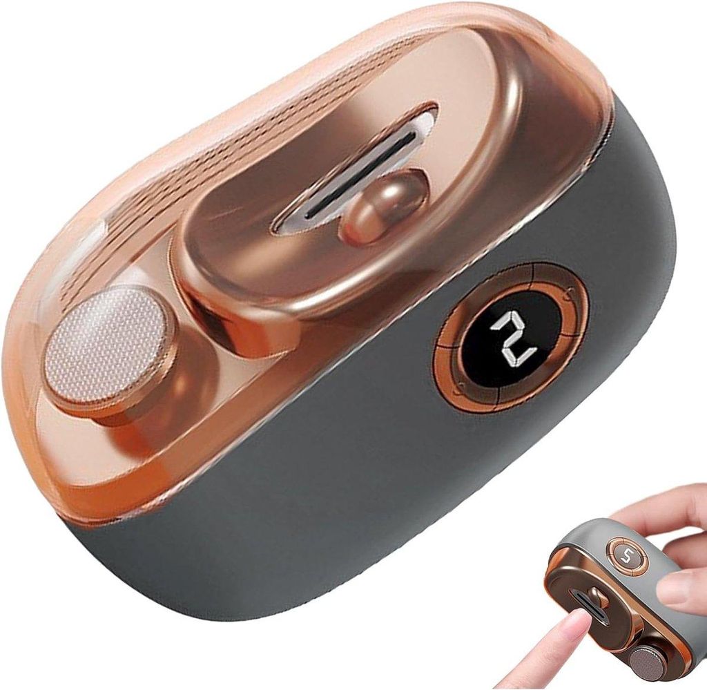 Minicee Elektrische Nagelfeile USB mit LED, 3 Geschwindigkeiten & Auffangbehälter Weiß