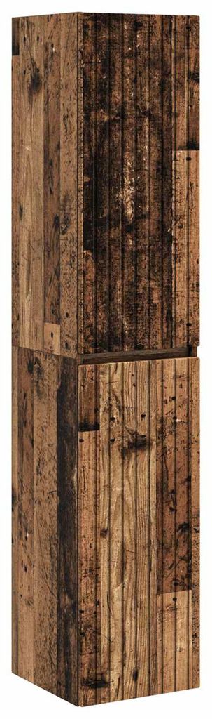 vidaXL Wandmontierter Badezimmerschrank Altholz 33 x 34,5 x 160 cm