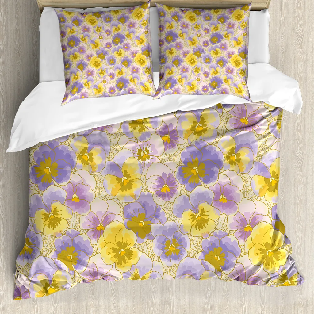 Camera da Letto Instagrammabile: Copripiumino ABAKUHAUS Pansy Garden