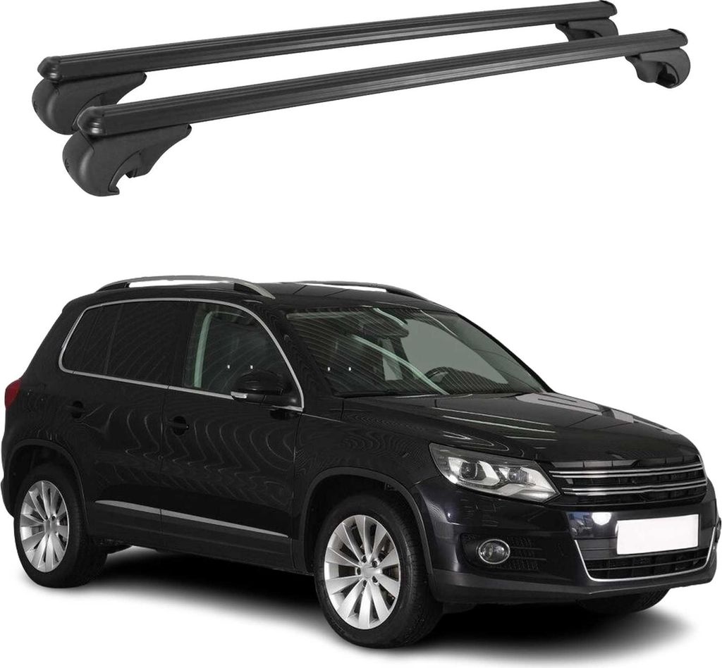 Barres de toit Transversales pour VW Tiguan 2007-2016 Image du produit 