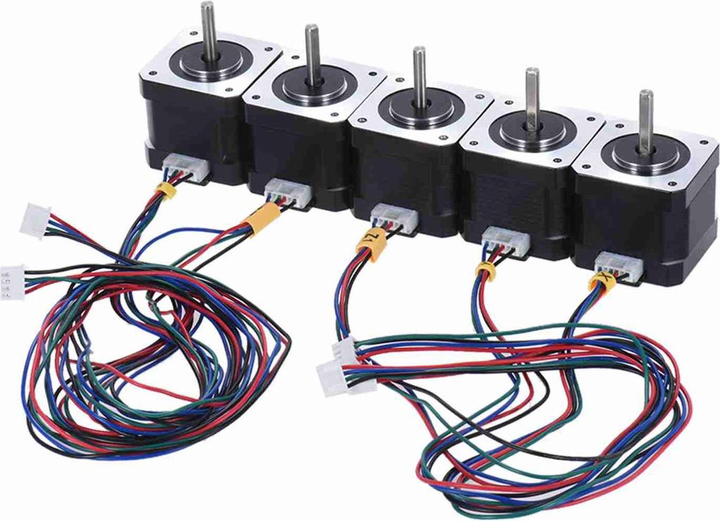 5pcs Nema 17 Stepper Stepping Motor Drive Control 2 Phase 1.8 Grad 0.9A 0.4N.M 42mm mit Lead Cable 3D Drucker/CNC Zubehör Ersatz