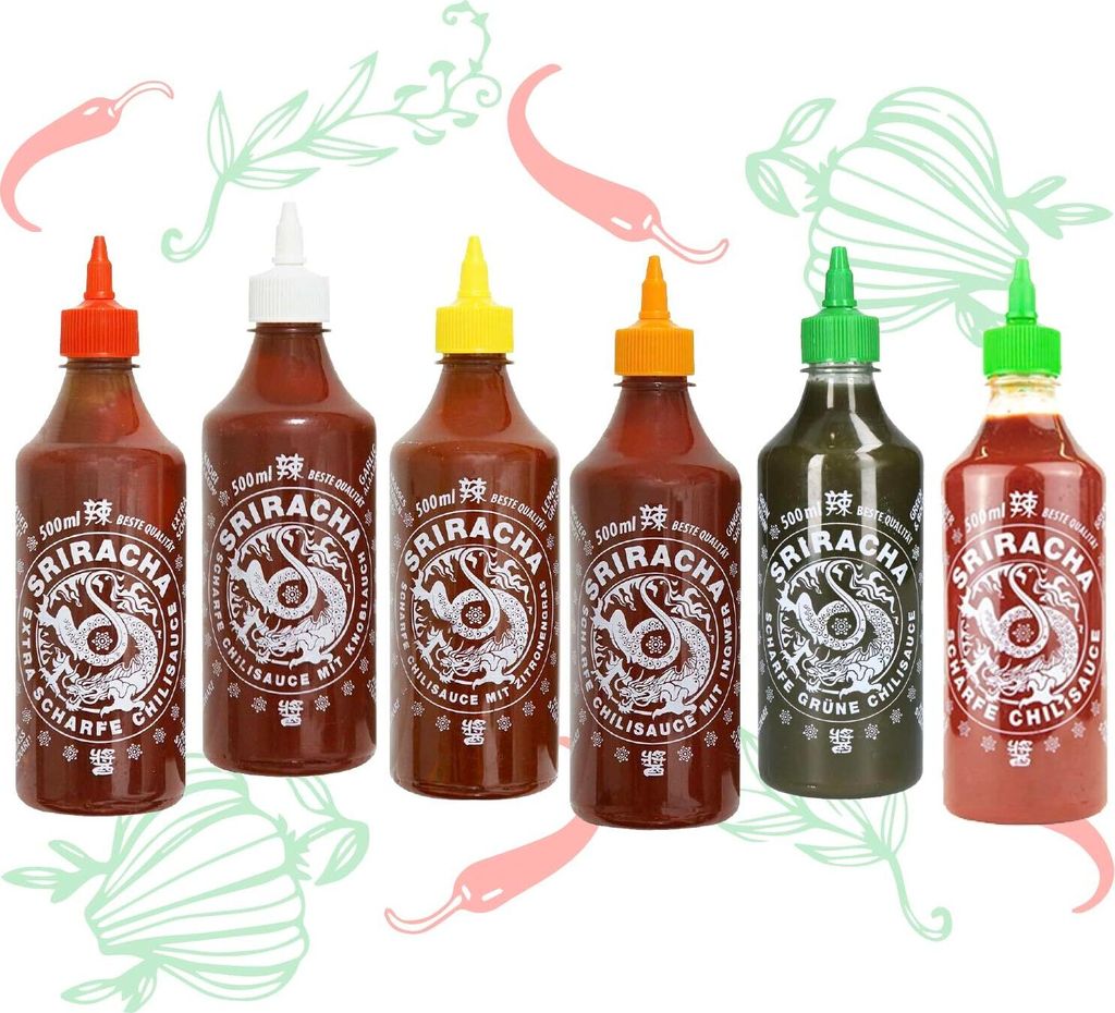 A-One Sriracha Sauce 6er Set x 500ml - Chilisauce mit 6 Produktbild 