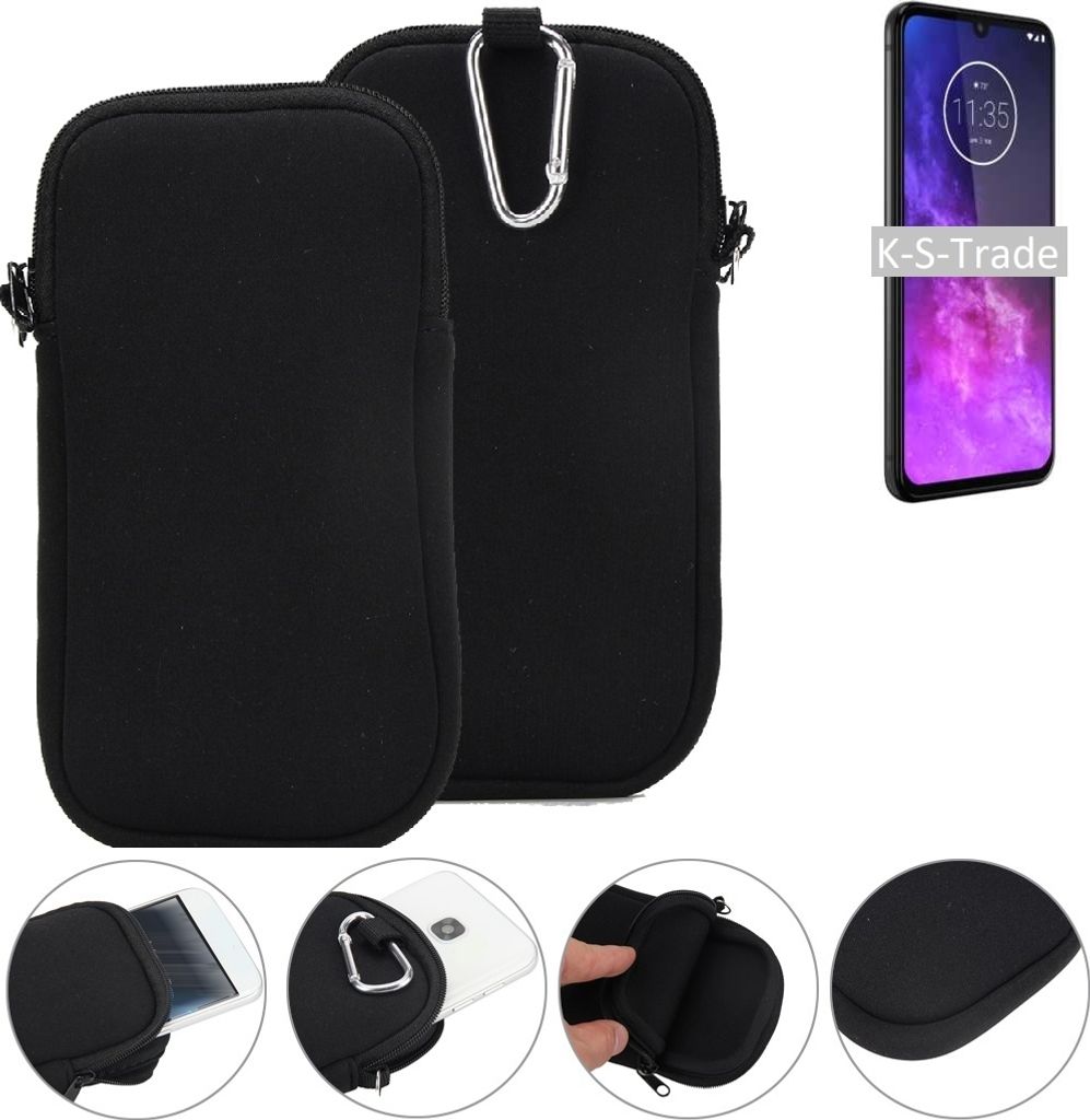 K-S-Trade Neopren-Hülle Handyhülle kompatibel mit Motorola One Zoom Schutzhülle Neoprenhülle Sleeve Schutz-Hülle Gürtel Tasche Case Holster