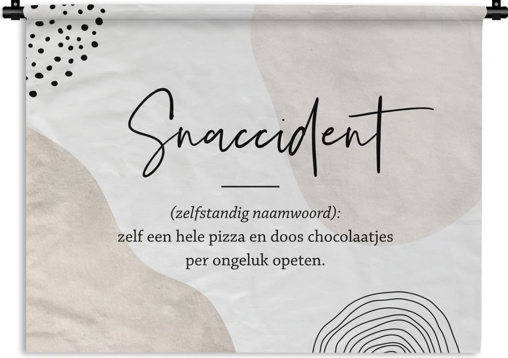 MuchoWow Wandteppich Wandbehang Zitate - Snaccident definition - Sprichwörter - Wörterbuch 120x90 cm Tapisserie Dekoration Wandtuch - Wohnen - ...