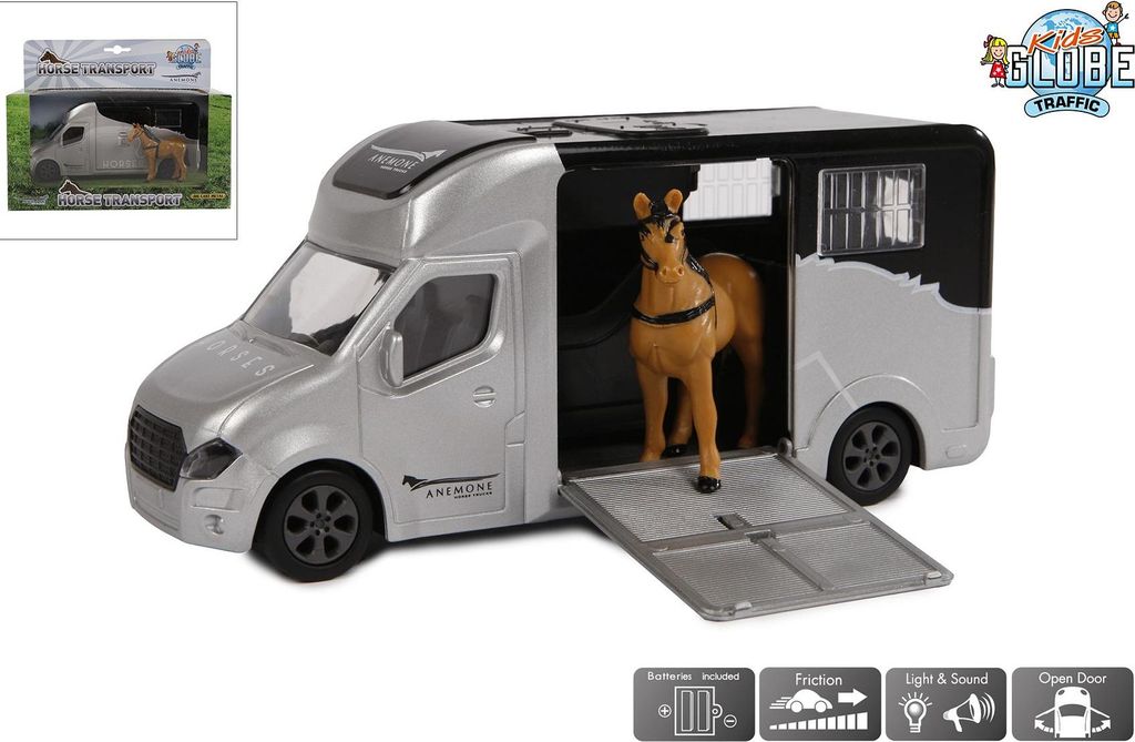 Kids Globe Farming Anemone paardentruck 20cm Zwart 510211