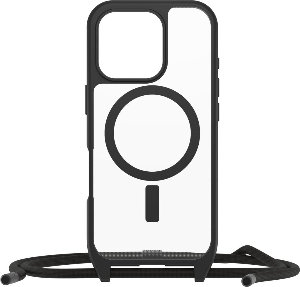 OtterBox React Necklace Series für MagSafe für iPhone 16 Pro, Black Crystal