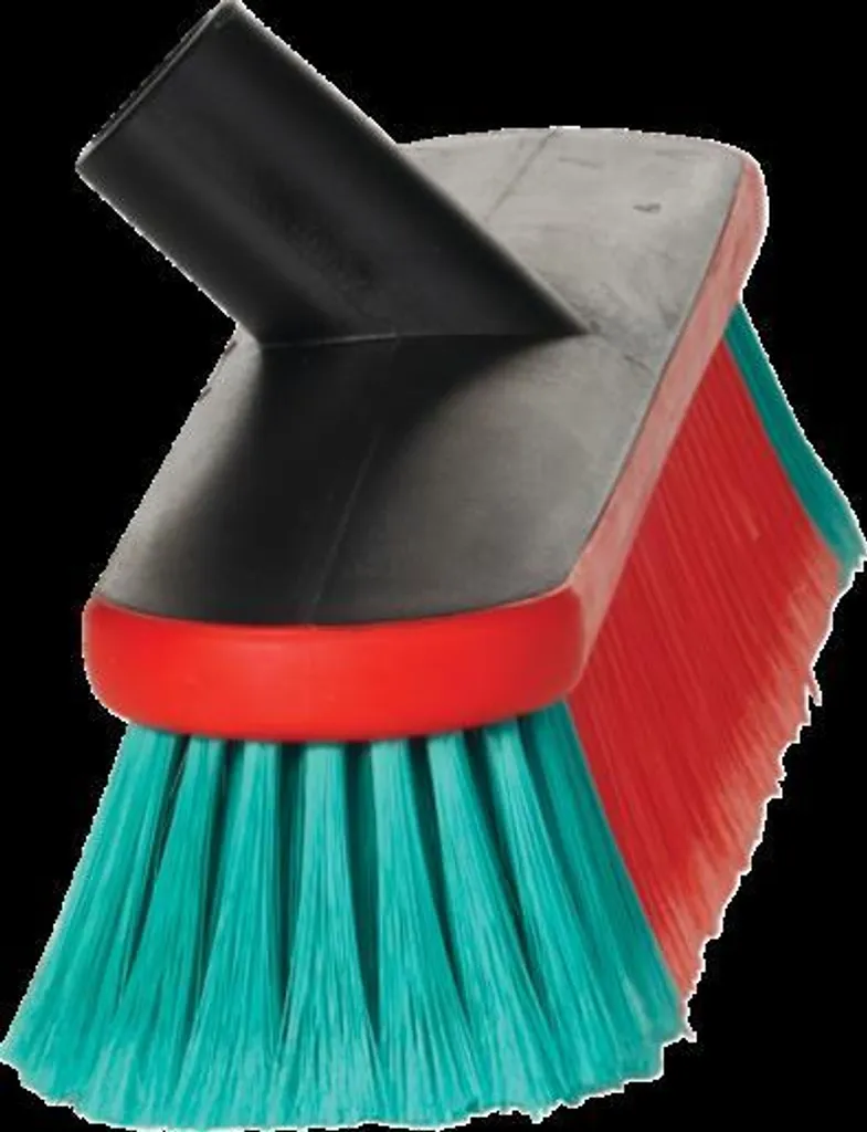 Brosse souple VIKAN 370 mm avec bord caoutchouc et passage d'eau fixe