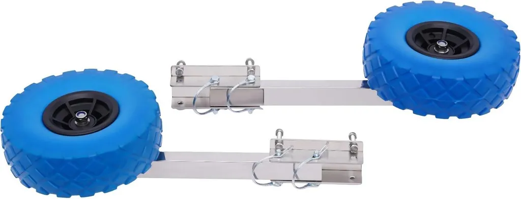 Roues pour bateau pneumatique et kayak - Transport sur plage facile Inox