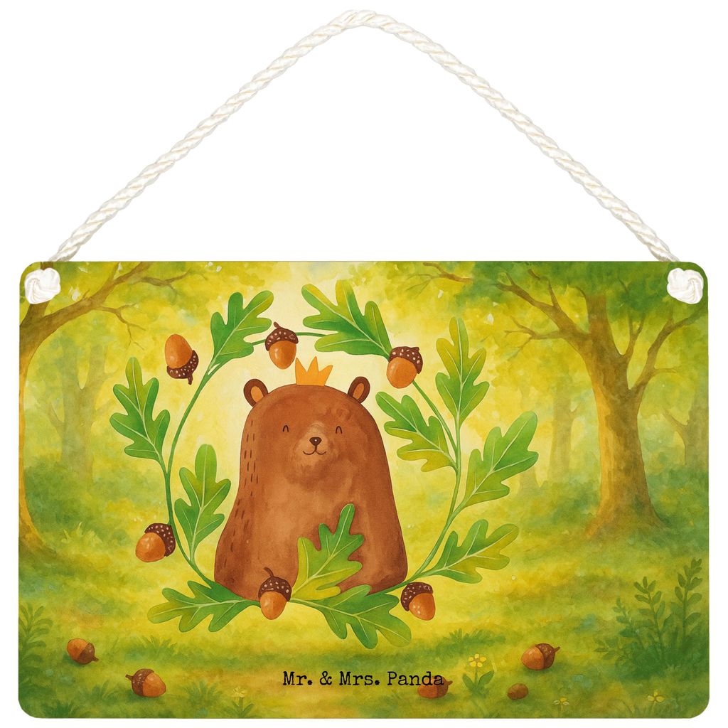 Mr. & Mrs. Panda Schild Bär König Design DIN A4 - Weiß - Geschenk, kleine aufmerksamkeit, Türschild, Papi, Teddy, Daddy, Vater, Vatertag, Deko ...