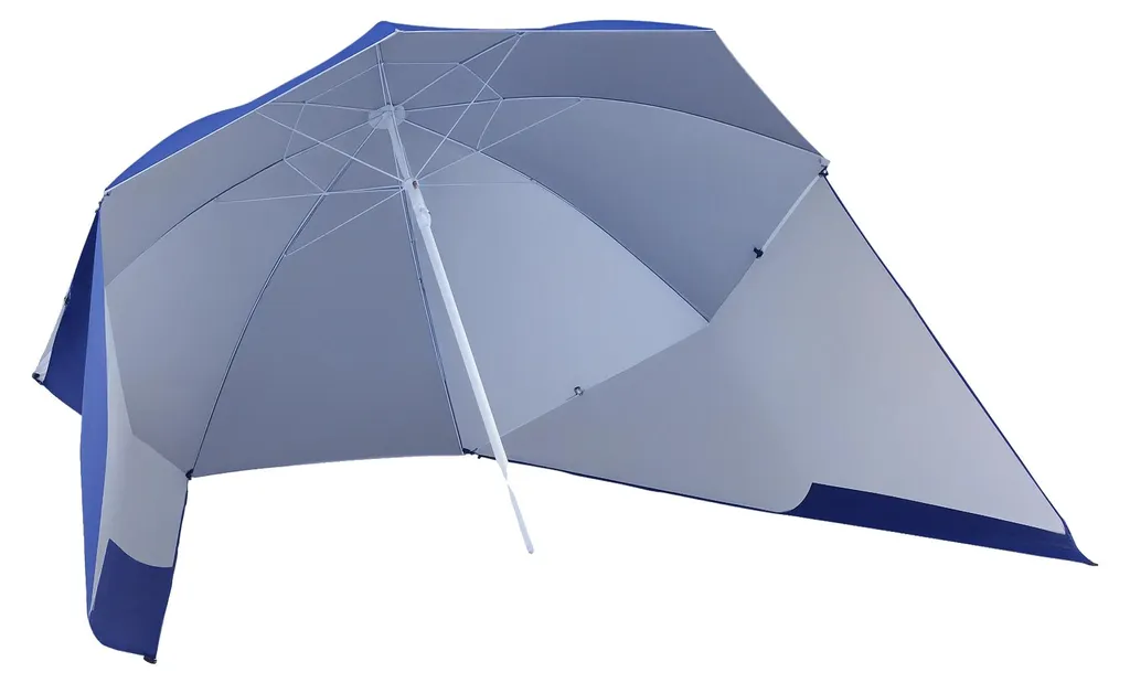 Grand parasol de plage pliable protection UV pour bord de mer et jardin