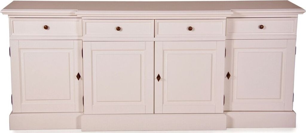 Casa Padrino Shabby Chic Landhaus Stil Kommode Weiß B 217 cm - H 90 cm Möbel Diele Esszimmer Schrank