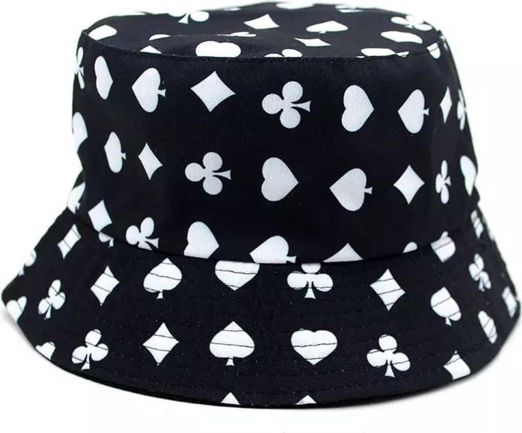 Stylischer Canasta Hut in Schwarz/Weiß – Uni Trendaccessoire KP22493