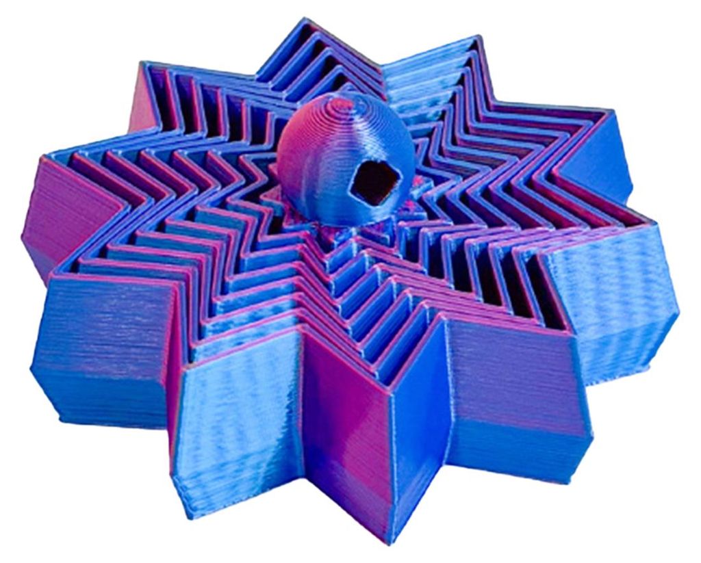 Erweiterter sensorischer Fidget-Stern, wirbelnder Spiralstern, flexibler Drehturm mit Griff zur Stress- und Angstbewältigung, ideal für Zuhause, ...