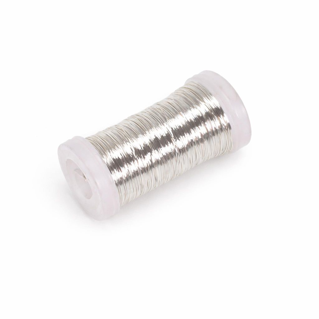 100g Myrtendraht Silberdraht echt versilbert Spule 0,3mm Produktbild 