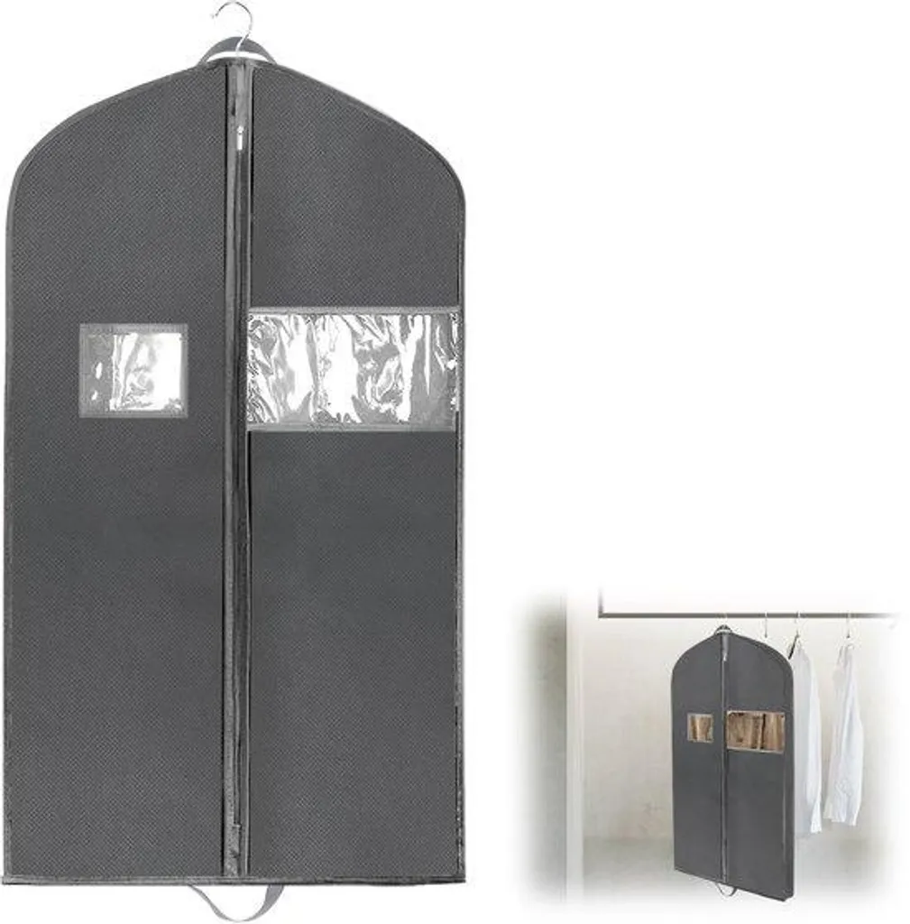 Housse de transport imperméable avec soufflet de 10 cm - Gris Moyen