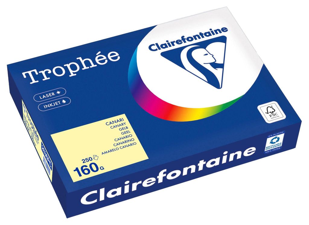 Clairefontaine Kopierpapier 2636PC A4 160g gelb 250Bl Image du produit 