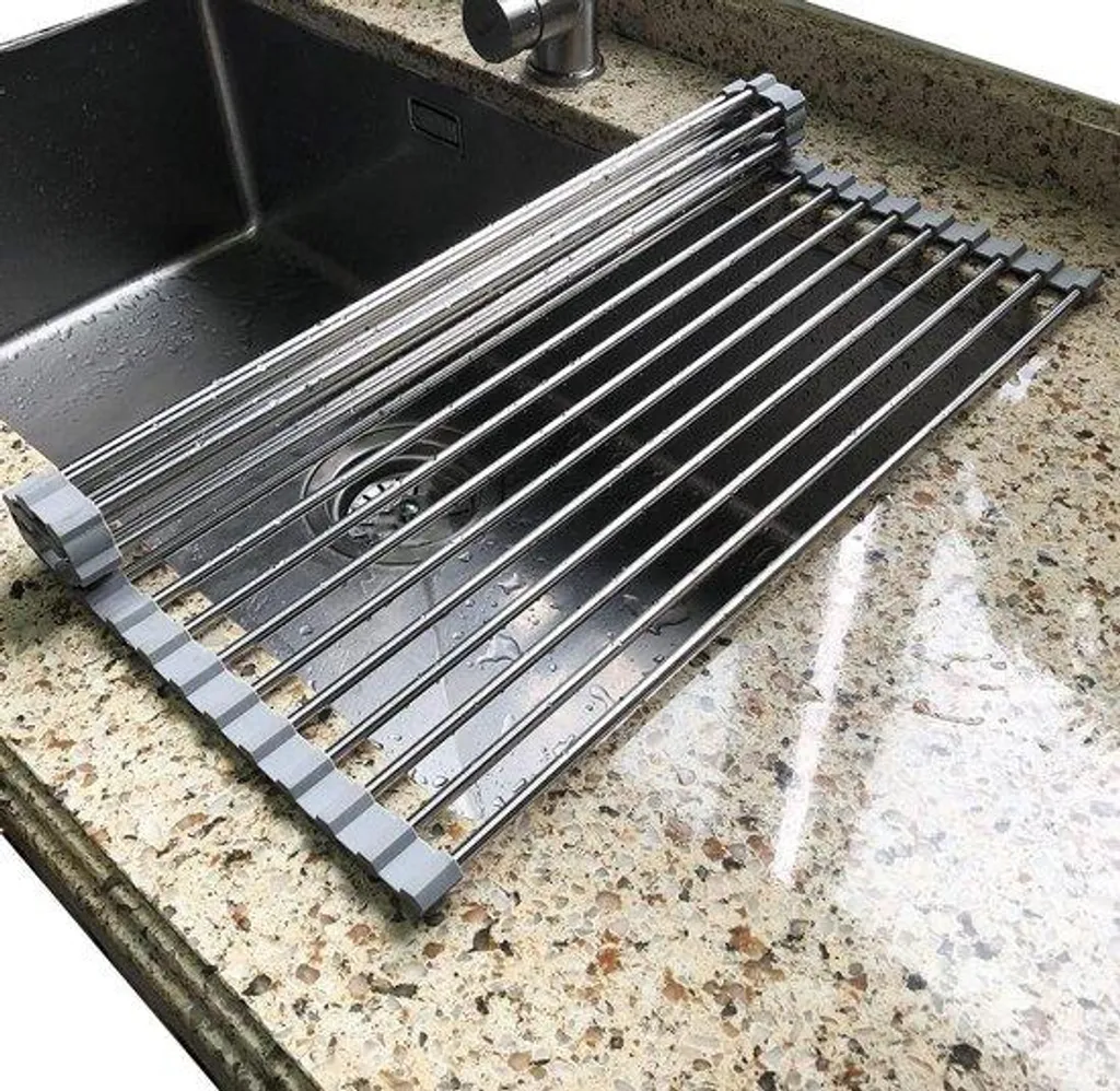 Étagère pivotante multifonctionnelle Gris Inox 45x30 cm - Modèle RX-20