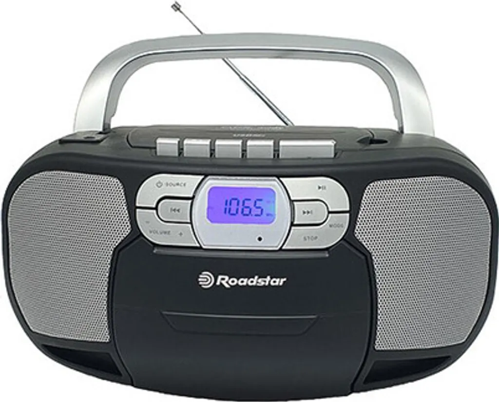 Radio CD Portable Roadstar RCR-4635UMPBK Noir avec Lecteur MP3 USB