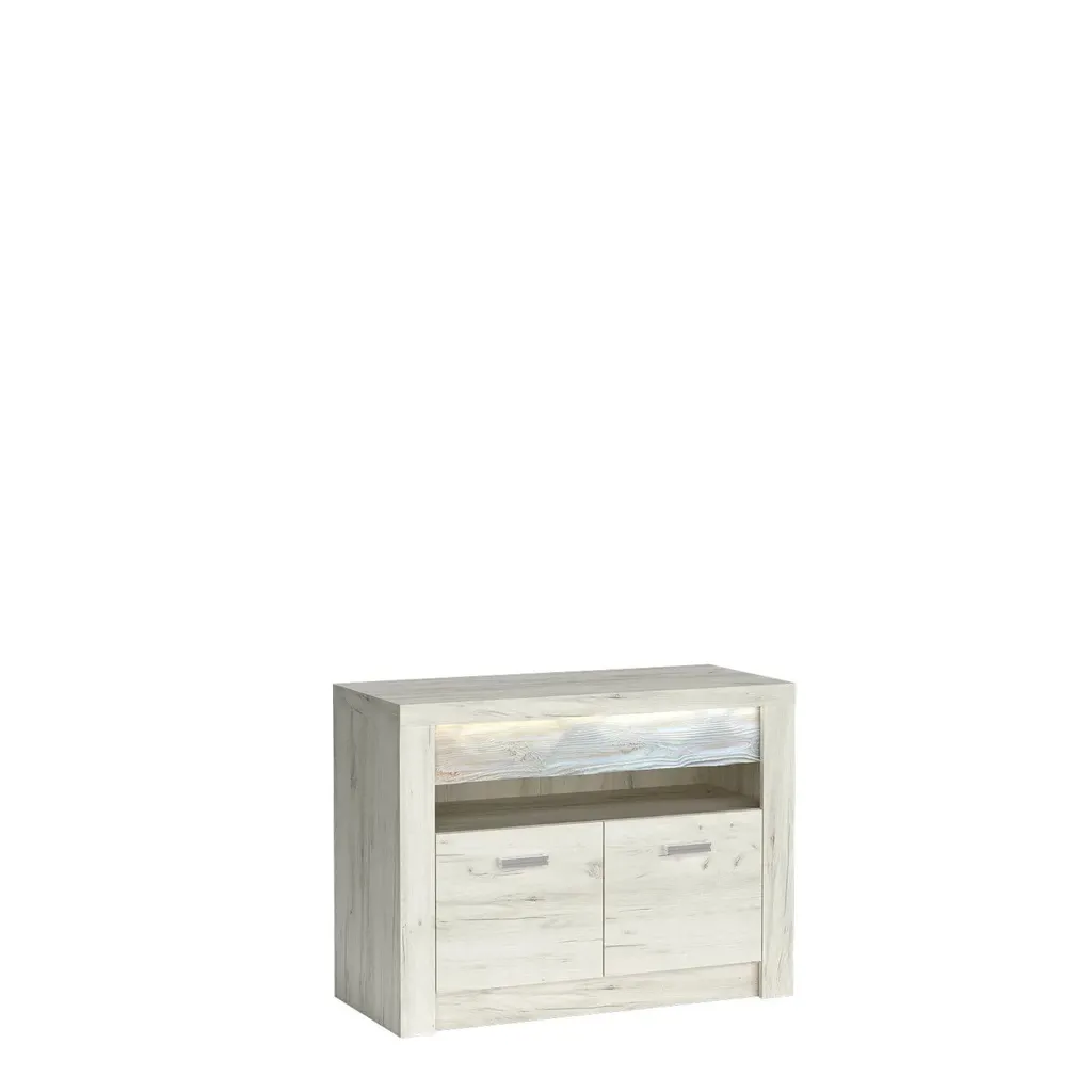Mobile TV BESS Rovere Kraft Bianco | Lowboard Design Industriale