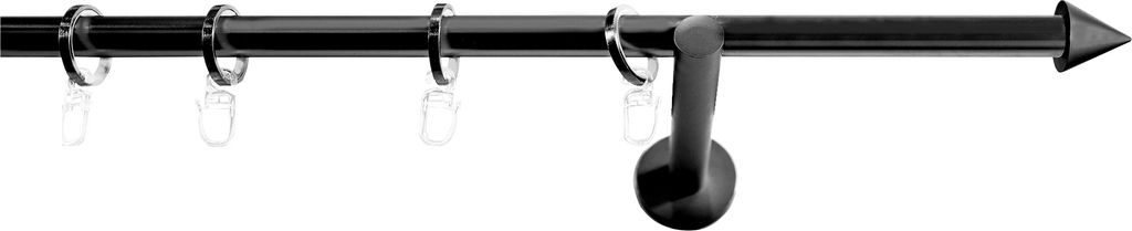 SN Deco - Stilgarnitur Pisa, 16 mm, 1-lauf schwarz, 200 cm