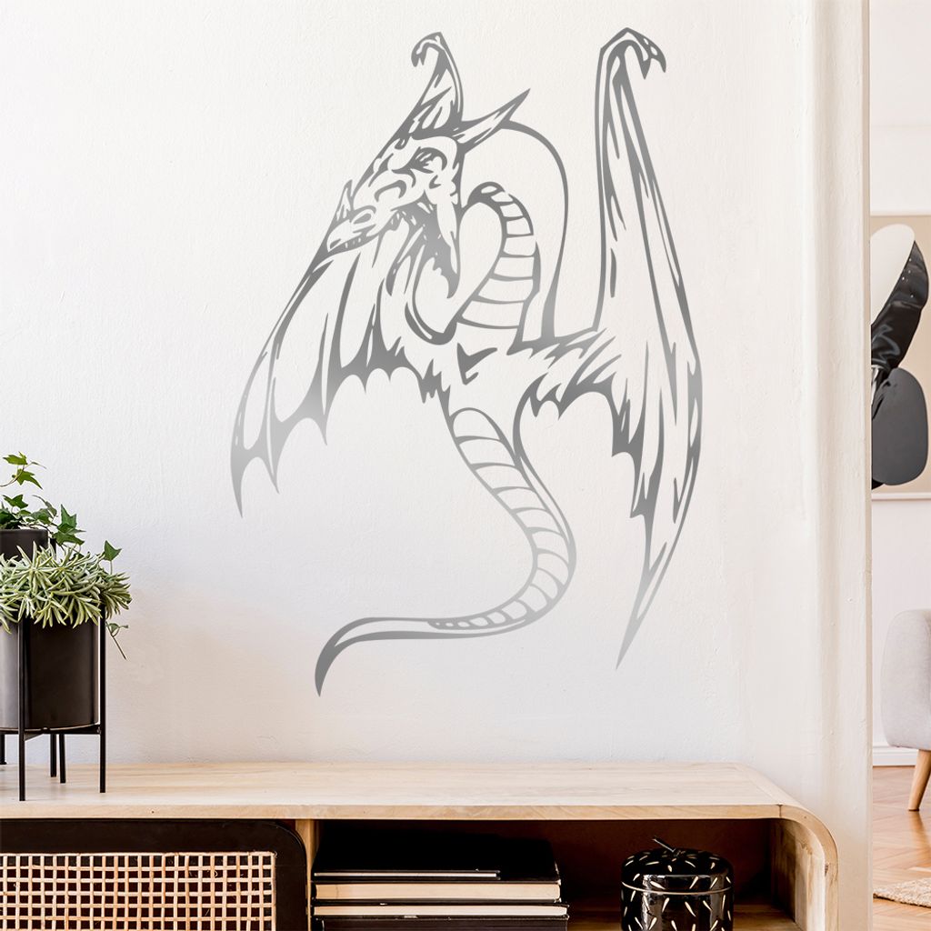 Flugdrache Wandtattoo in 6 Größen - Wandaufkleber Wall Sticker - Dekoration, Küche, Wohnzimmer, Schlafzimmer, Badezimmer