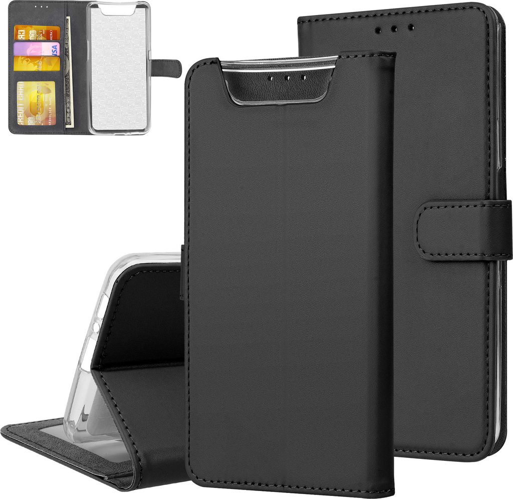 Samsung Galaxy A80 Book type case Card holder Black - Magnetic closure