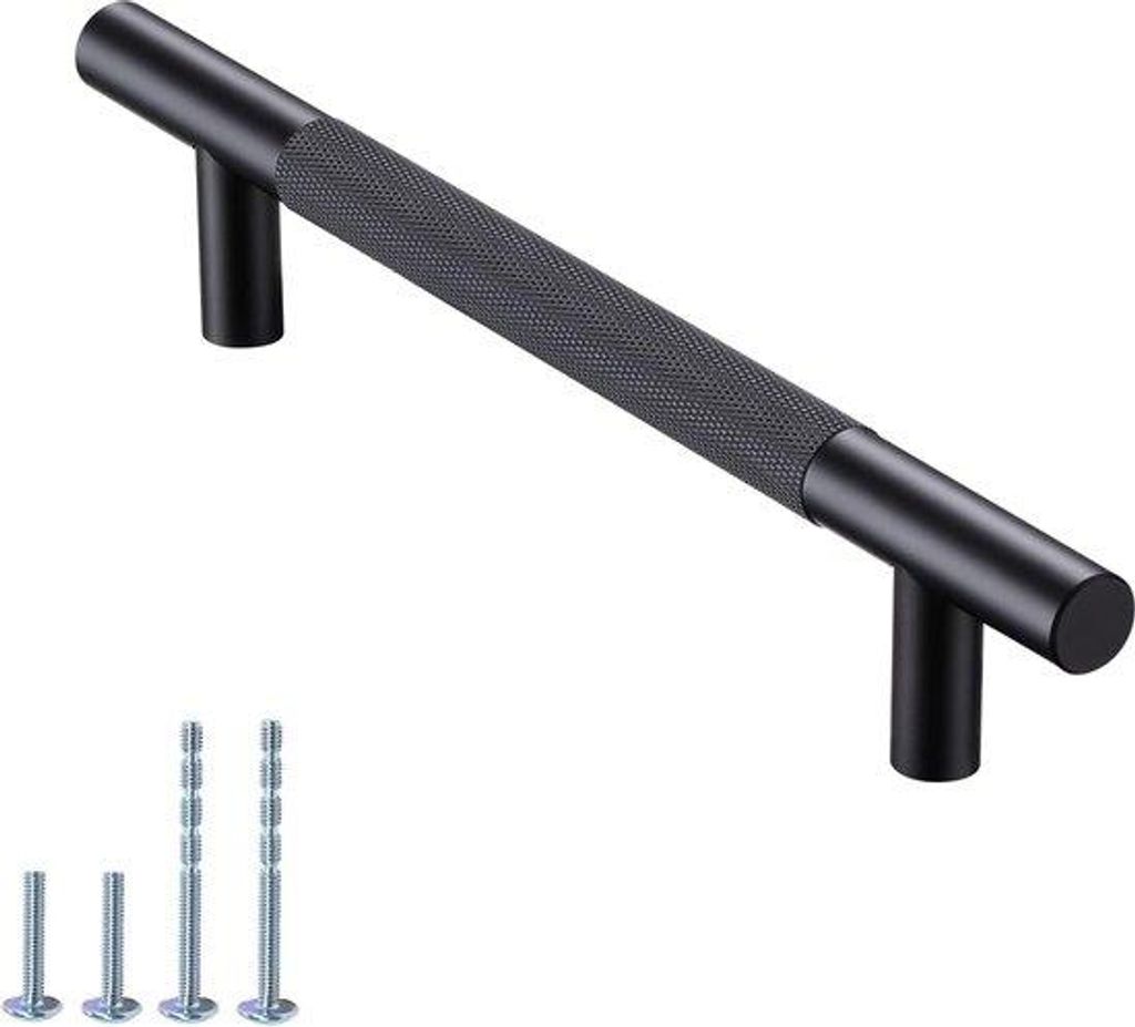 10 Stück schwarze Küchenhandgriffe, 180 mm Länge, gekrümmte Küchenfussplatten, schwarze Handgriffe für Küchenkästchen