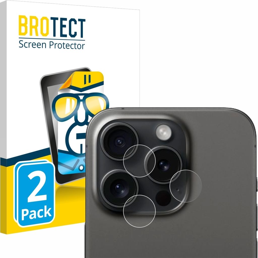 2x Für Apple iPhone 15 Pro (NUR Kameraschutz) Schutzfolie BROTECT Displayschutz Display Schutz Folie Klar Transparent