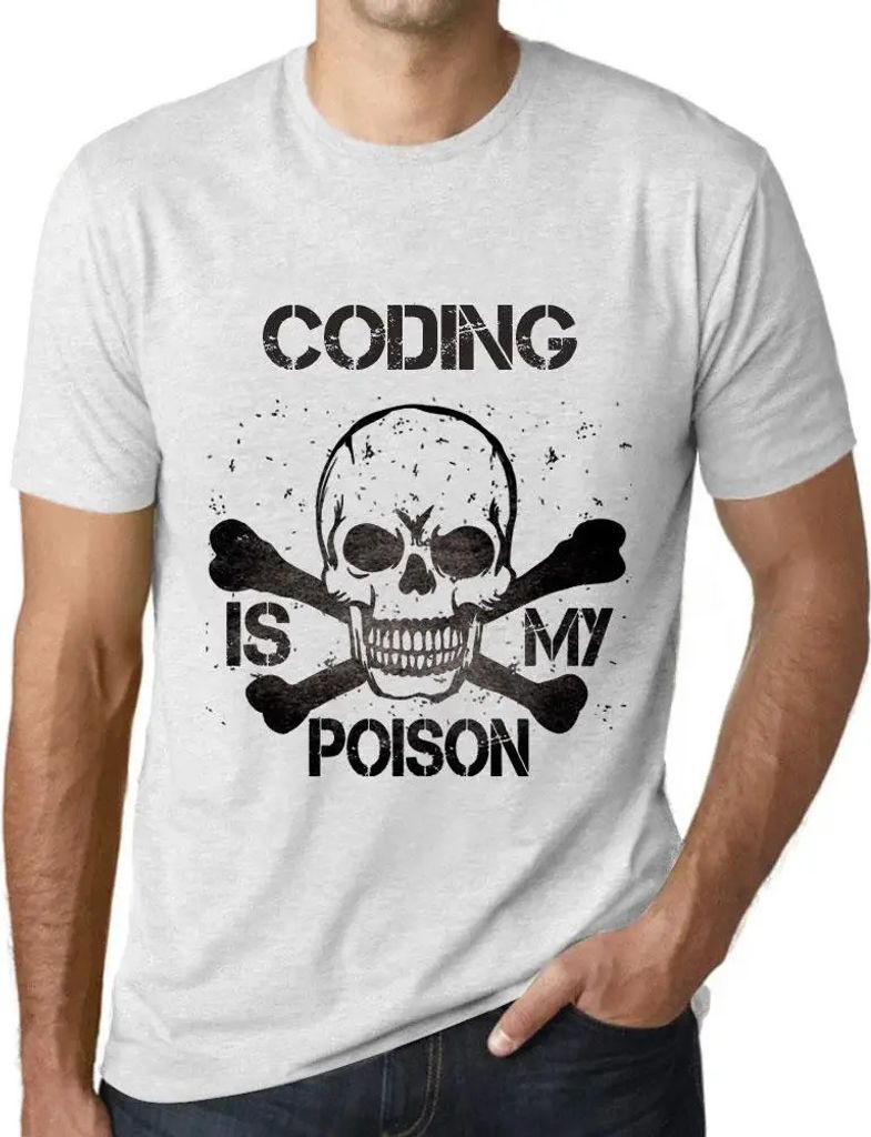 Herren Grafik T-Shirt Coding ist mein Gift – Coding Is My Poison – Öko-Verantwortlich Vintage Jahrgang Kurzarm Lustige Druck Geburtstag Gesche...