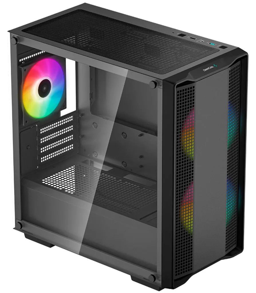 Boîtier PC Micro-ATX Deepcool CC360 ARGB Noir pour Configuration Gaming