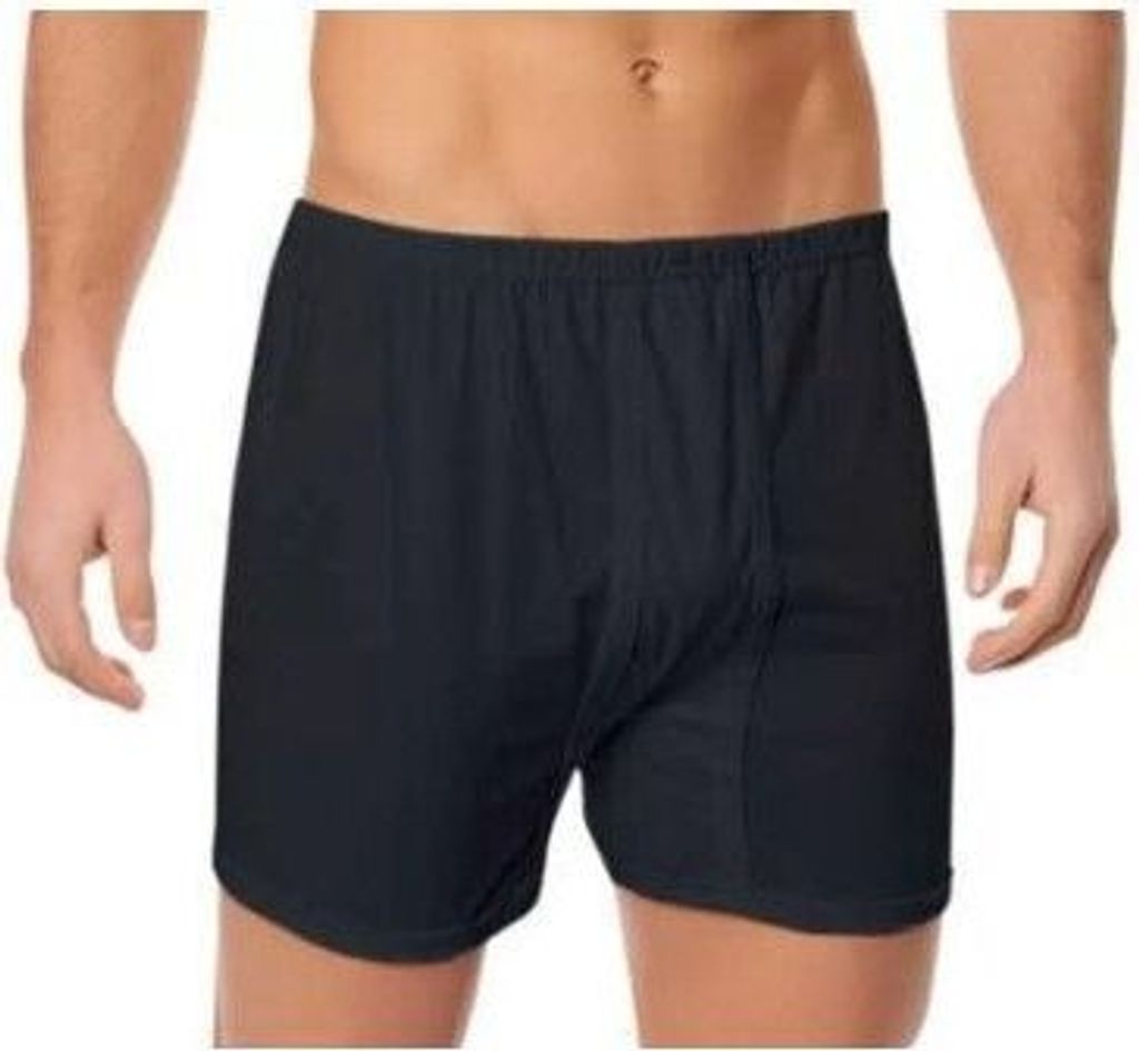 3 Pack Herren Boxershorts breite Lange Slips Unterhosen Übergröße Schwarz 2XL K1