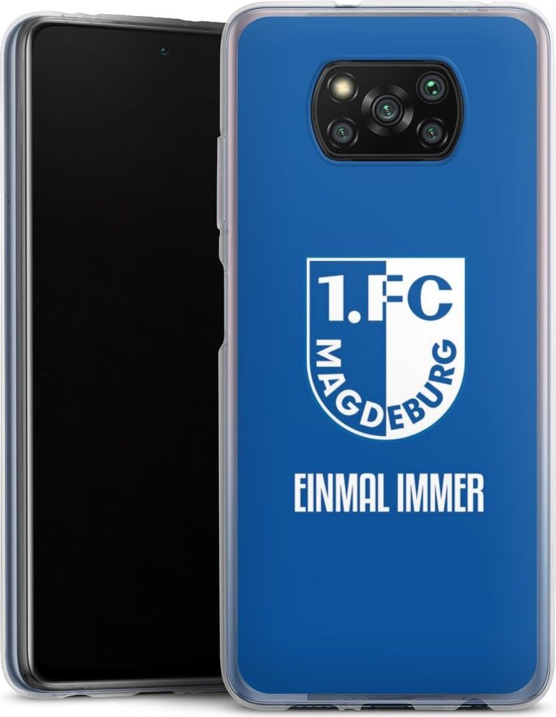 DeinDesign Handyhülle für Xiaomi Poco X3 Pro Silikon Hülle Case Smartphone Schutzhülle Offizielles Lizenzprodukt Wappen 1. FC Magdeburg
