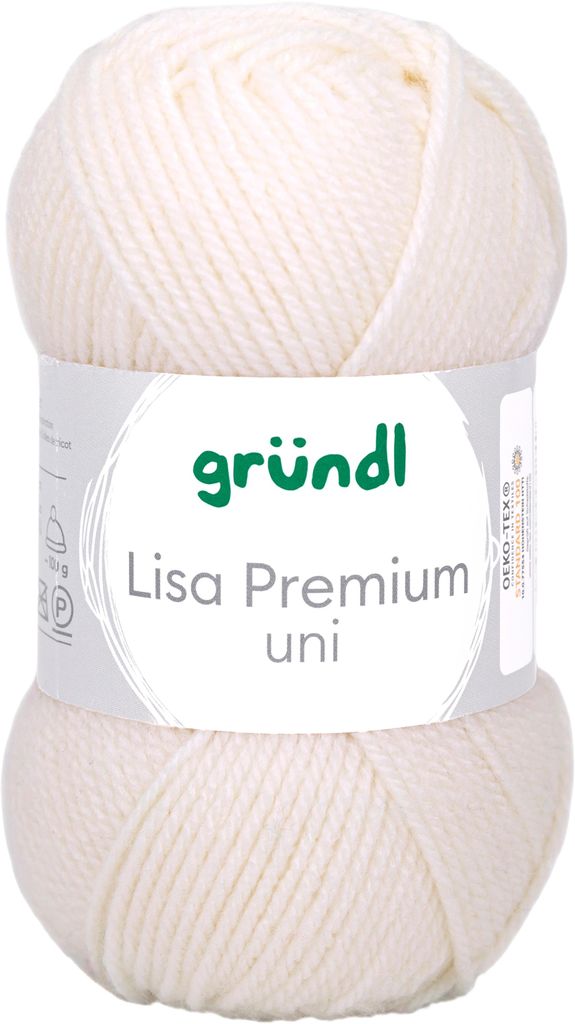 Wolle Lisa, 50g, 133m Creme Produktbild 