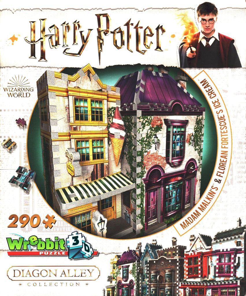 Wrebbit 3D Puzzle Harry Potter - Madam Malkin's & Florean Fortescue's Eissalon - 290 Teile