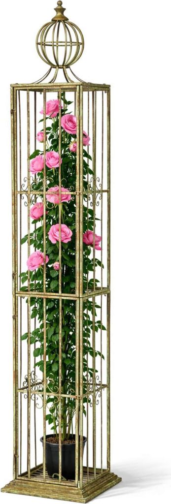 DanDiBo Rosensäule Rosenturm Rankhilfe Metall 230 cm Produktbild 