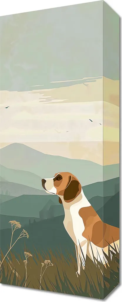 Decorazione Parete Fedele Compagno 20x50 | Quadro Moderno per Soggiorno