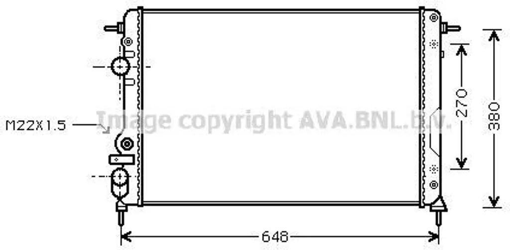 Radiateur moteur PRASCO RTA2266 pour Megane 1 et Scenic 1 OE 7700429769