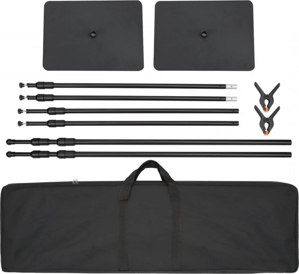 Kit Fond de Studio Blanc avec Trépied Stable et Accessoires Photo Pro