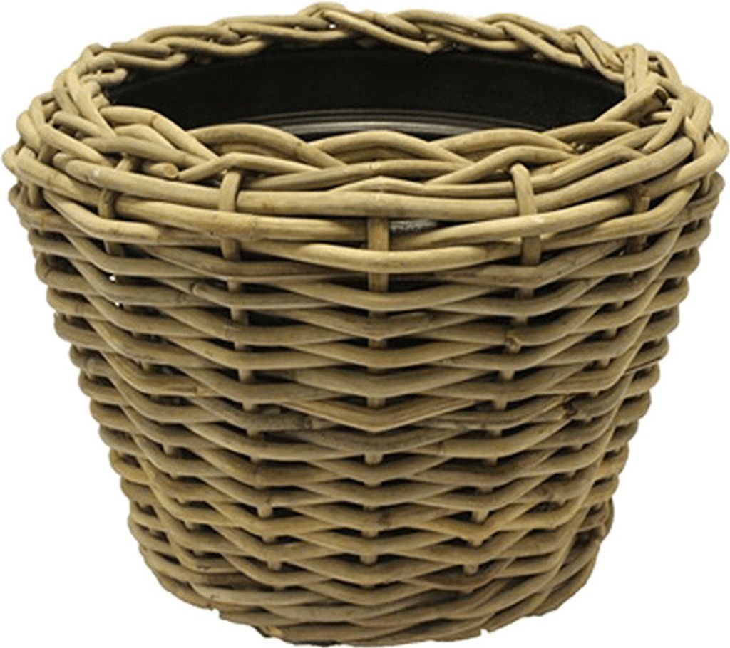 Van der Leeden Obal Drypot Obal Rattan - Round Grey Obrázok produktu 