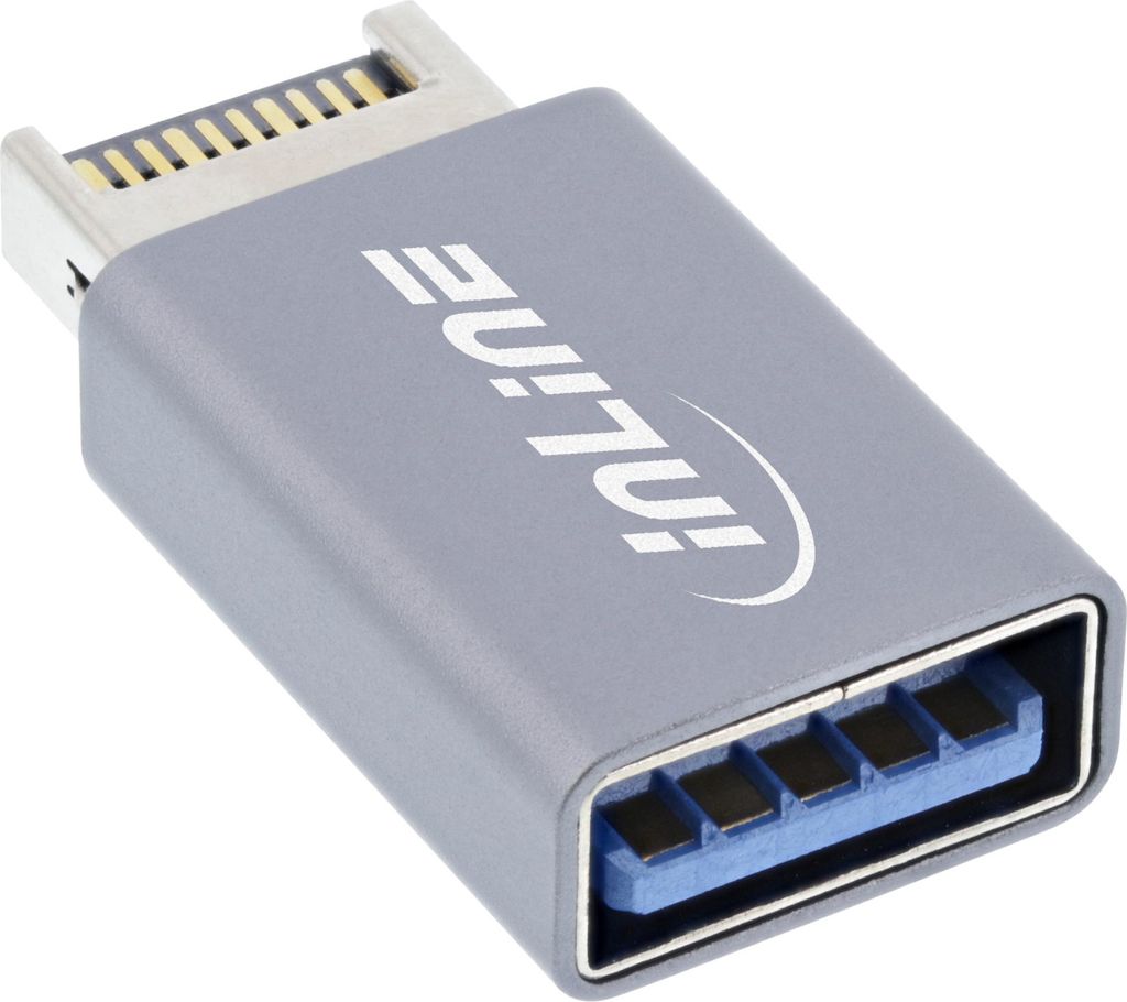 InLine USB 3.2 Adapter, intern USB-E Frontpanel Stecker zu USB-A Buchse