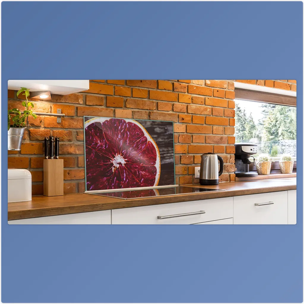 Piano cottura in vetroceramica Protector copertura pannello 80 x 52 cm | vetro temperato tagliere grande | Schermo per stufa elettrica in ceramica a induzione | carne alla griglia bistecca | by