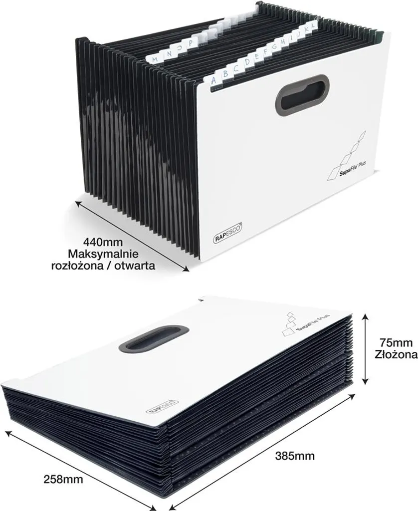 Organiseur de Bureau pour Documents A4 Trieur 26 Sections Blanc Rapesco