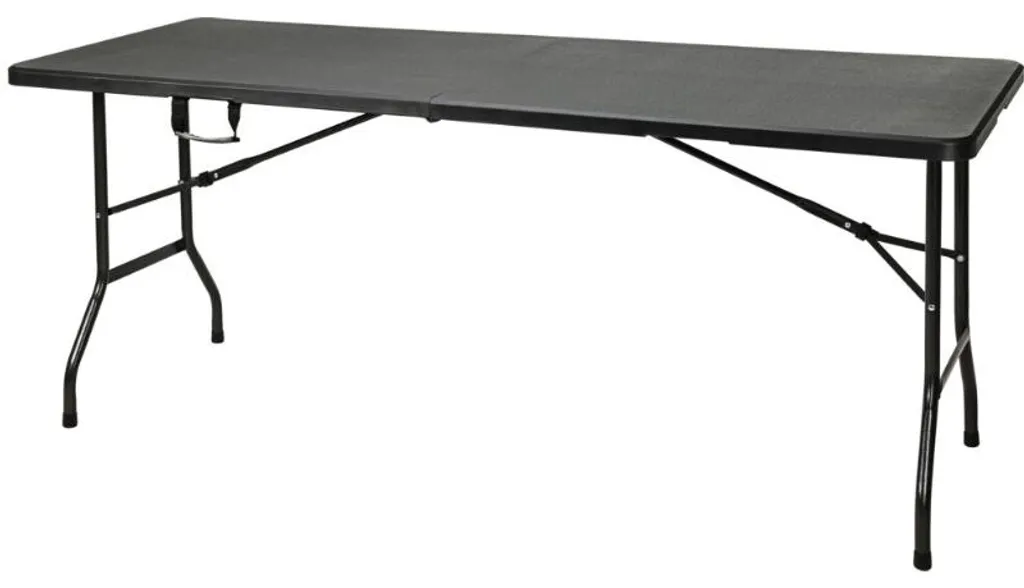 Table de Jardin Pliante 180x70cm ProGarden - Noir - Pliage Facile
