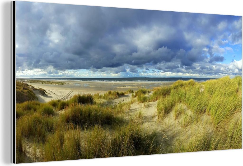 MuchoWow Wanddekoration Metall Metallbild Wandkunst 40x20 cm Nordsee - Vlieland - Dünen MuchoWow Aluminium Gemälde - Bild - Aluminium