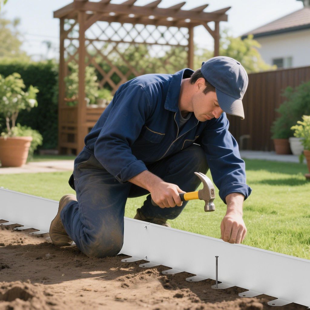 XMTECH Bordure de pelouse galvanisée 10 m (H 10 cm) Image du produit 