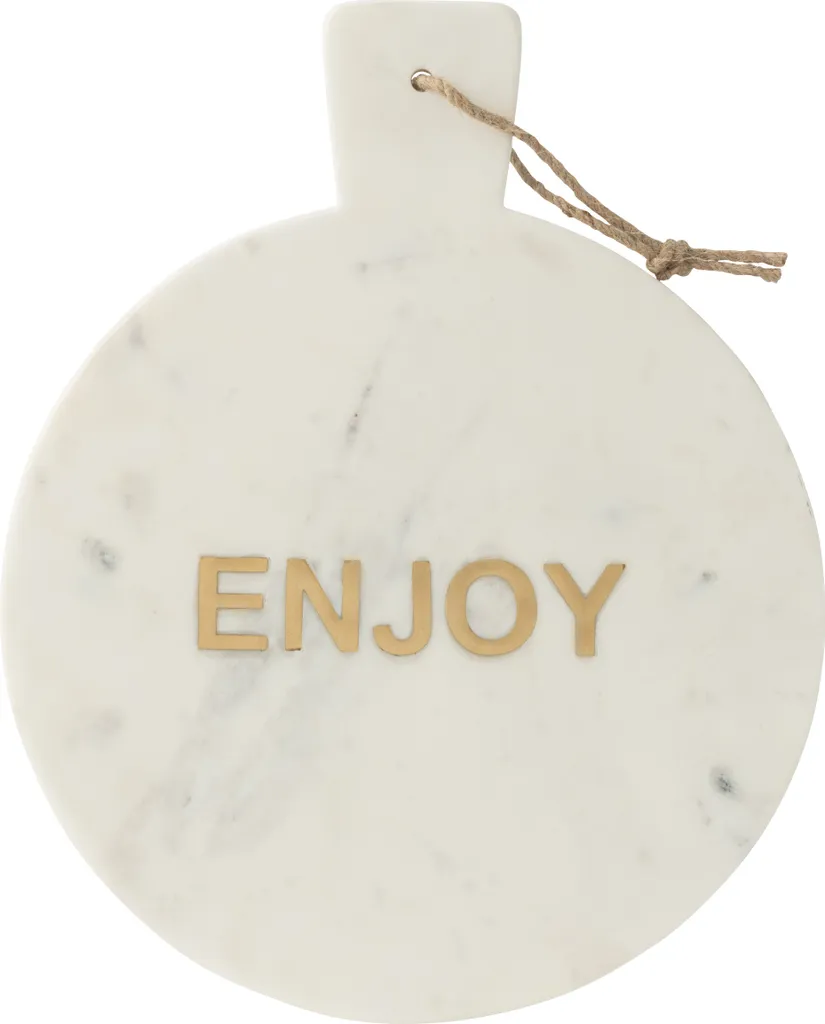 Plateau Fromage Marbre Blanc J-Line Enjoy : Fini les Présentations Déçues